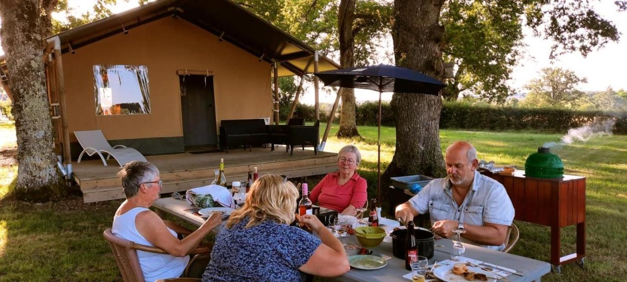 Glamping Les Arbres, Luxe Safaritent met zwembad Cronat Exterior foto