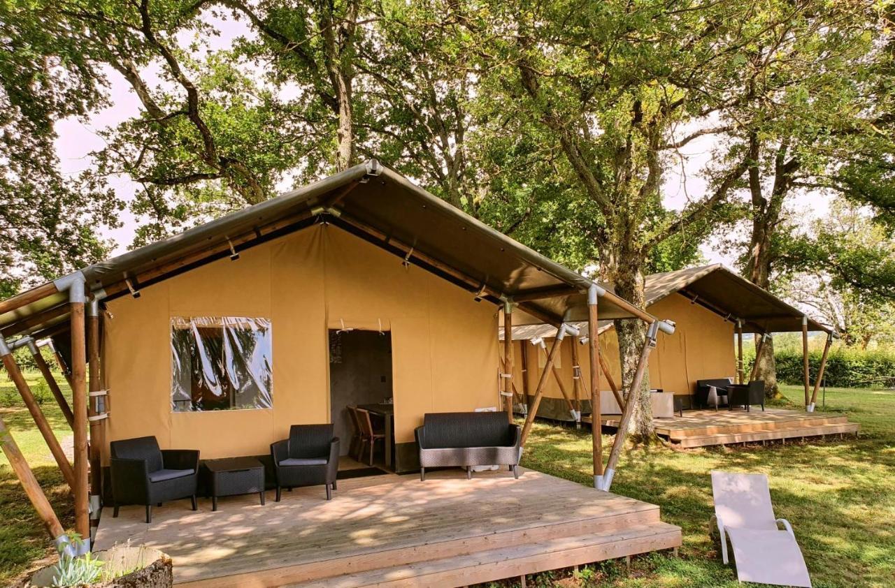 Glamping Les Arbres, Luxe Safaritent met zwembad Cronat Exterior foto