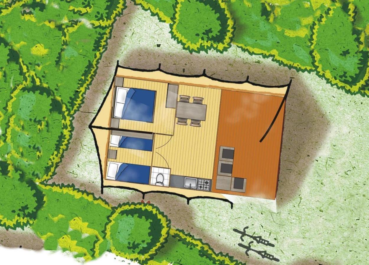 Glamping Les Arbres, Luxe Safaritent met zwembad Cronat Exterior foto
